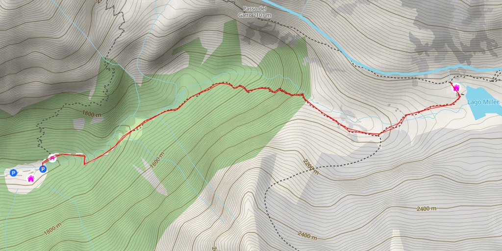 Carte de l'itinéraire :  Scale del Miller