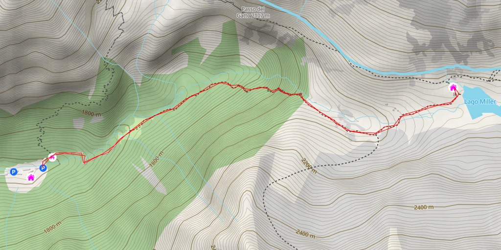 Map of the trail for locale invernale