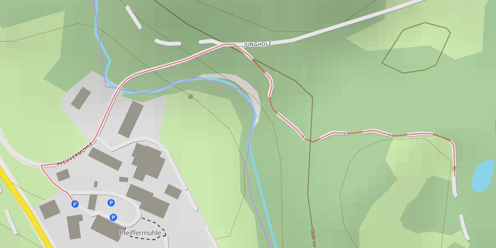 Map of the trail for Jungholz