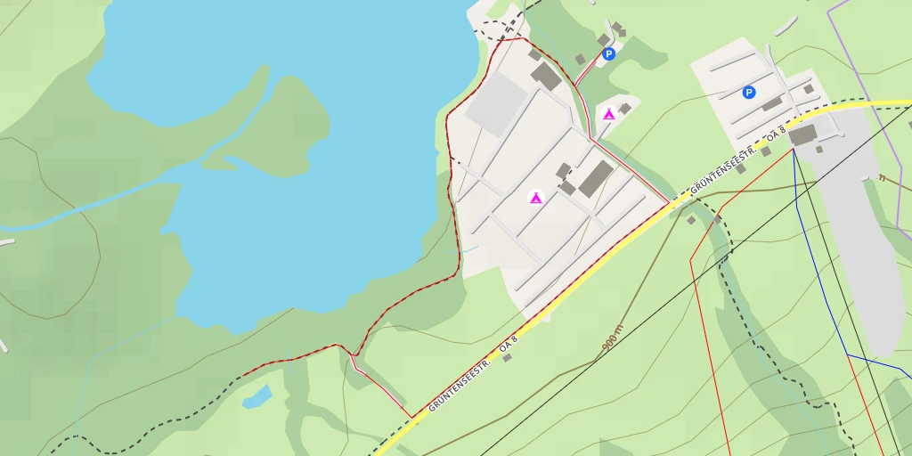 Map of the trail for Grüntenseestraße