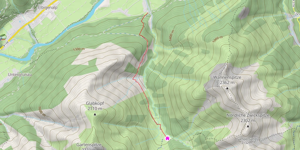 Carte de l'itinéraire :  Grießbachalm