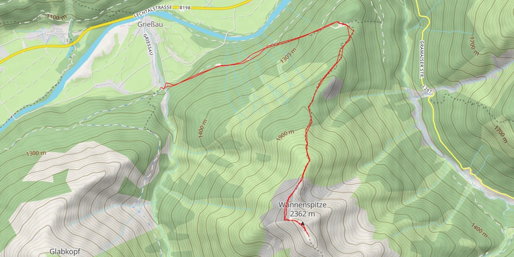 Map of the trail for Karlesspitze