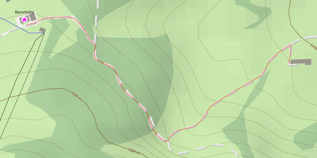 Map of the trail for Buronhütte