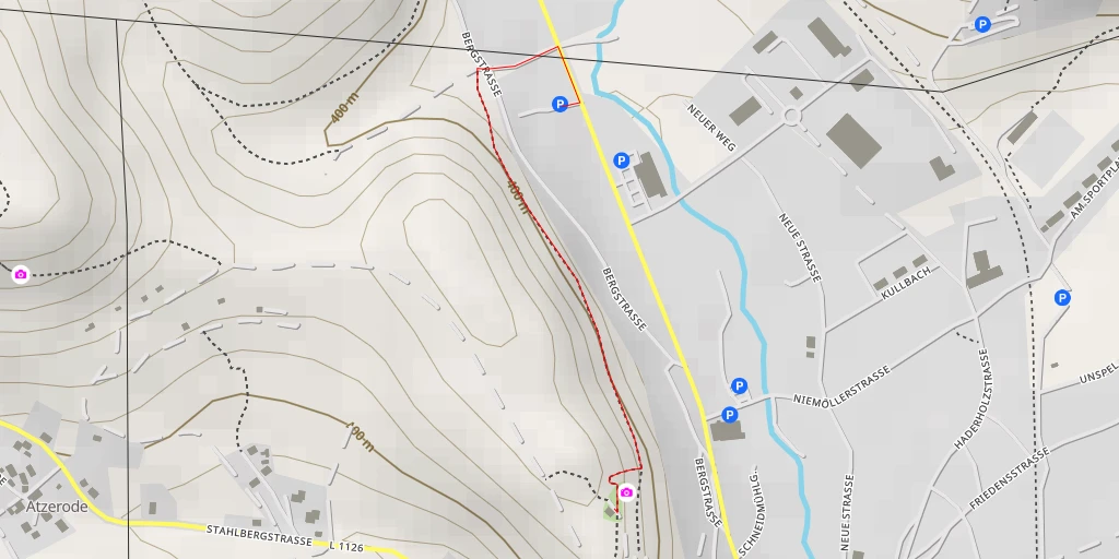 Map of the trail for AI - Tennelberghütte