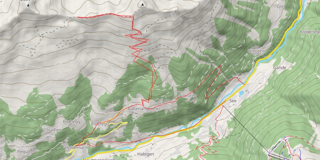 Map of the trail for Niederjöchl