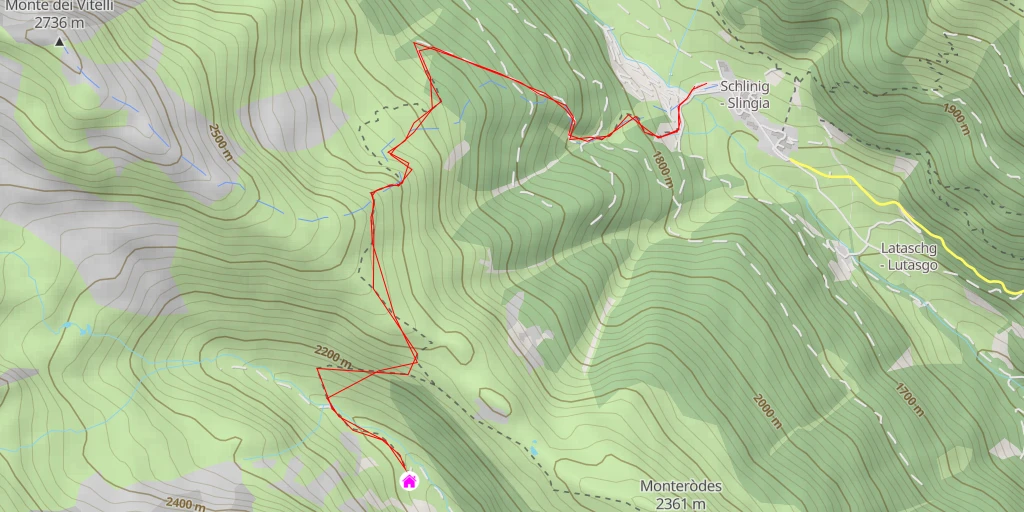 Carte de l'itinéraire :  Schleiser Alm - Malga di Clusio