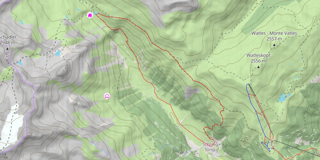 Carte de l'itinéraire :  8 - 8