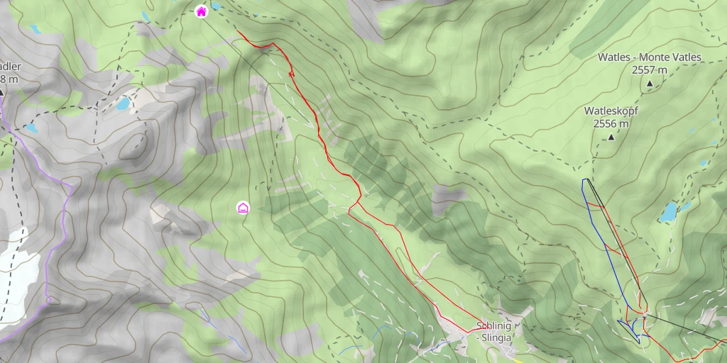 Map of the trail for Sesvenna - Sesvenna