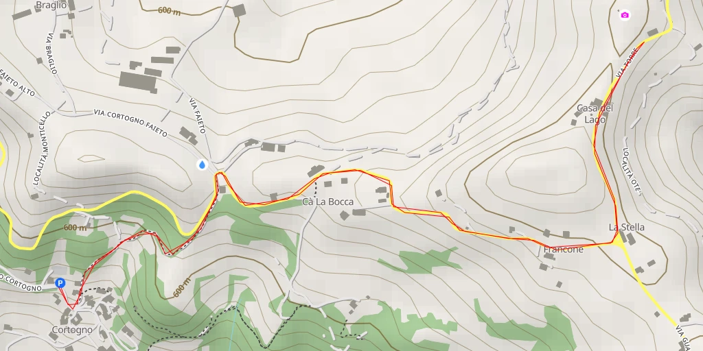 Map of the trail for AI - Casina