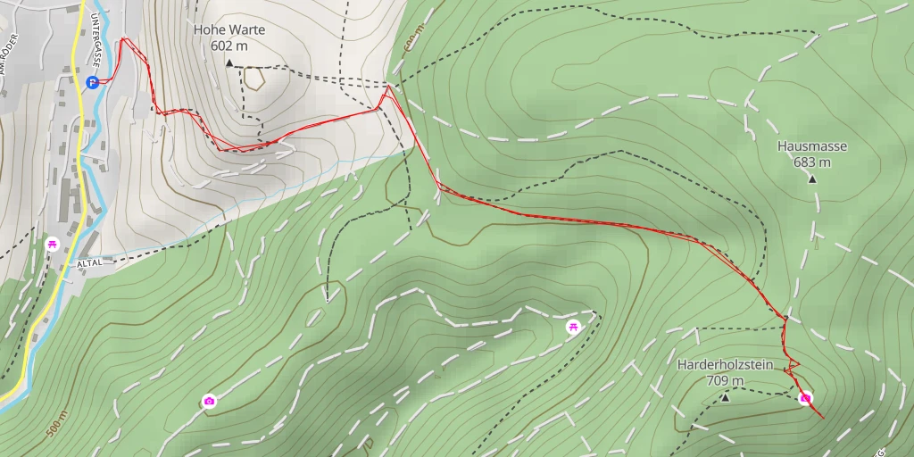 Map of the trail for AI - Hochlager am Stein - Floh-Seligenthal