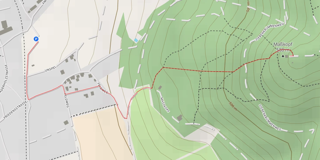 Map of the trail for AI - Wanderhütte am Maßkopf