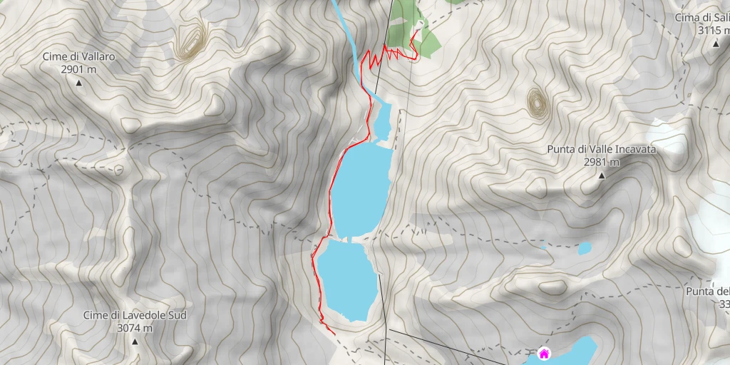 Map of the trail for Il Calvario