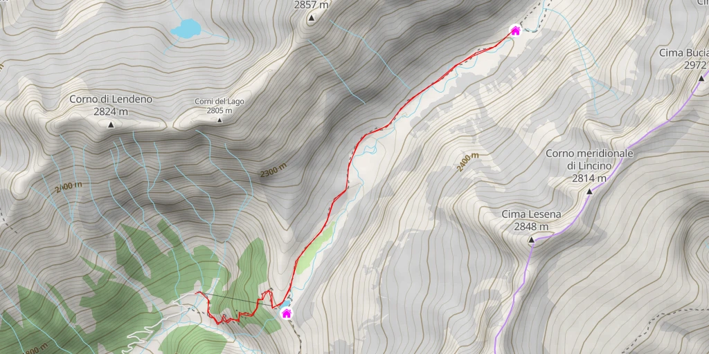 Map of the trail for Rifugio Baita Adamè