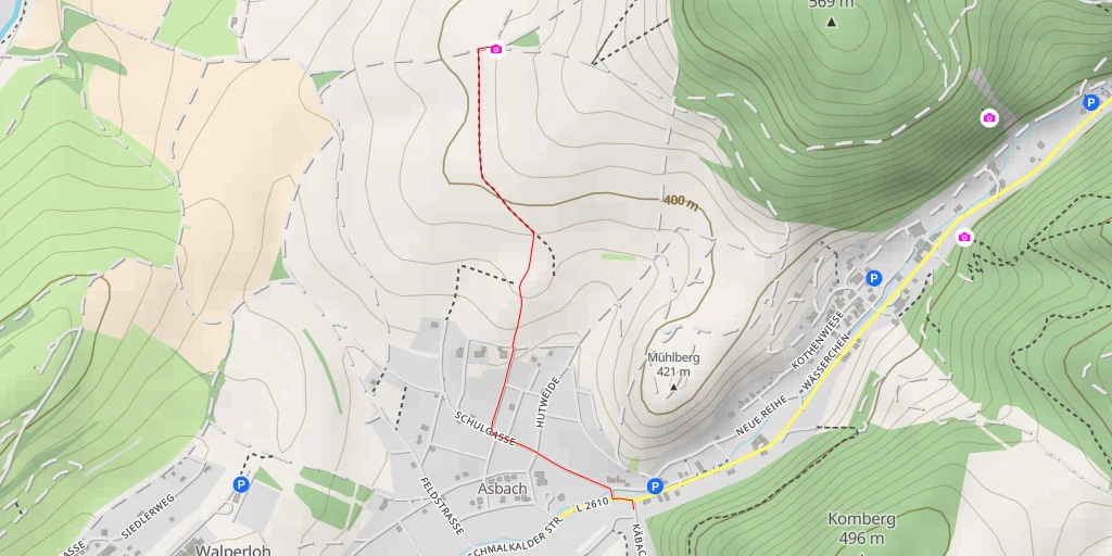 Map of the trail for AI - Schmalkalden