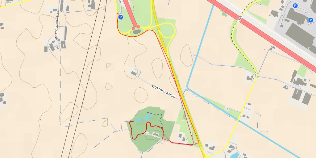 Map of the trail for Viottolo Sorgenti