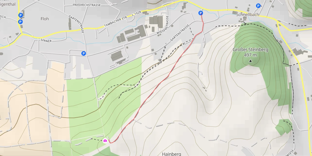 Map of the trail for AI - Am Vogelsküppel - Floh-Seligenthal
