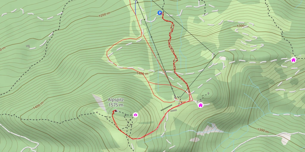 Map of the trail for Alpspitz