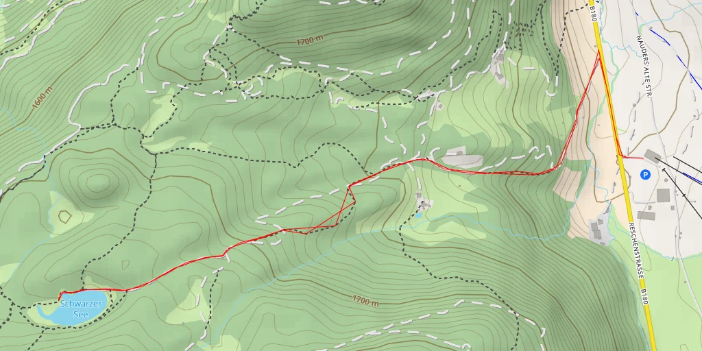 Carte de l'itinéraire :  Schwarzer See