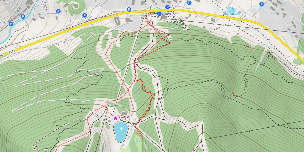 Map of the trail for Giro Golf