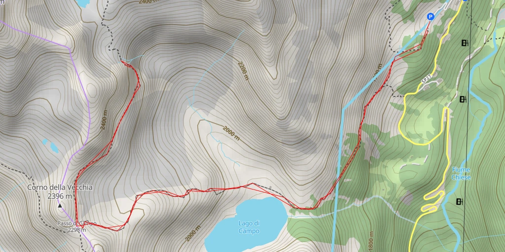 Map of the trail for Valdaone