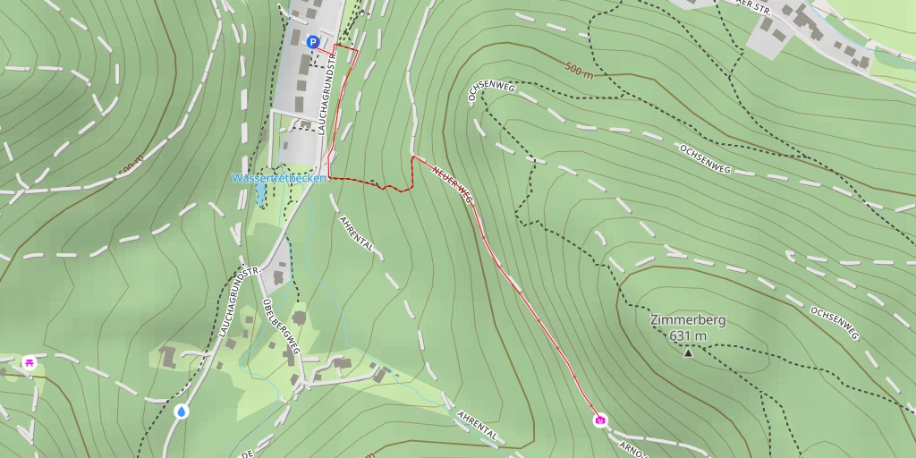Map of the trail for AI - Arno-Wiemann-Weg - Bad Tabarz