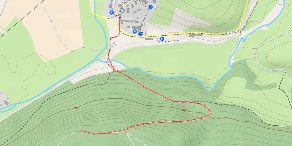 Map of the trail for AI - Aussichtspunkt Stein
