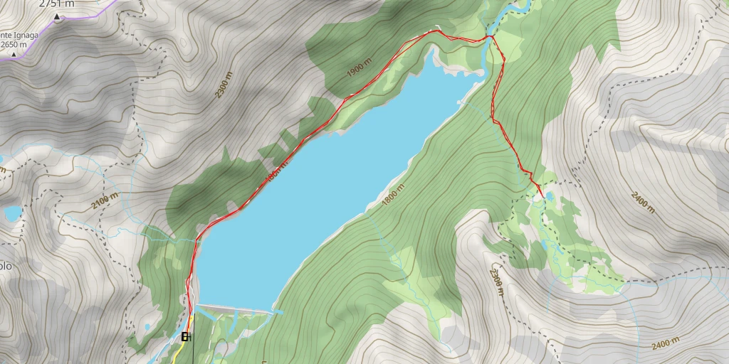 Carte de l'itinéraire :  Cresta Nord