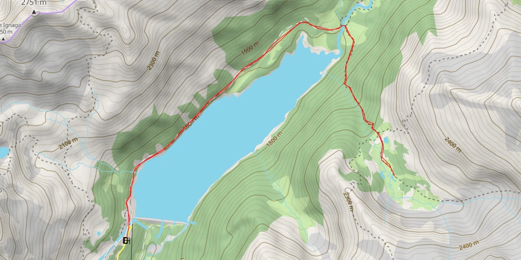 Carte de l'itinéraire :  Cresta Nord