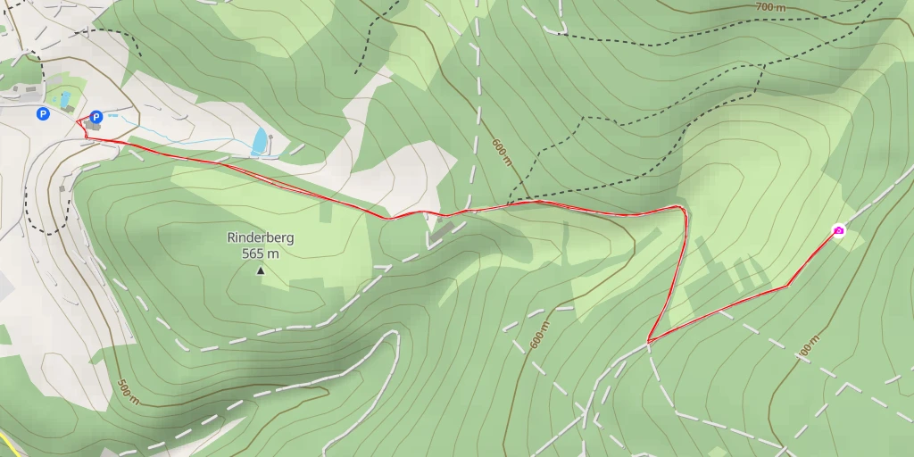 Map of the trail for AI - Kernberg "Die Bollwiese"