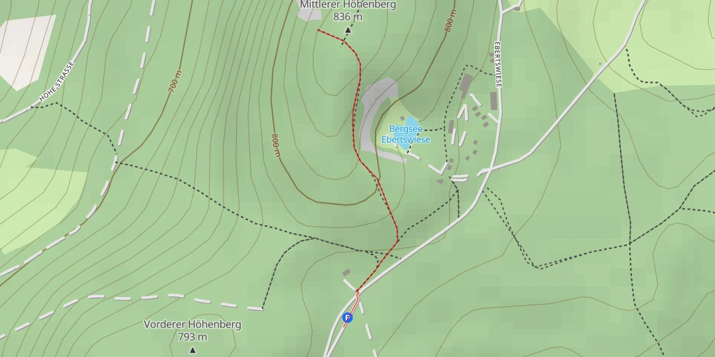 Map of the trail for AI - Mittlerer Höhenberg