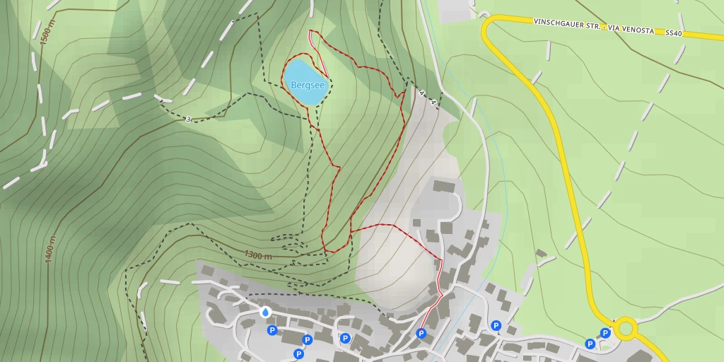 Map of the trail for Bergsee