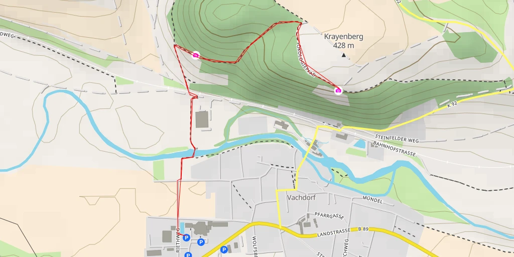 Map of the trail for AI - Südthüringens schönste Aussichten - Vachdorf
