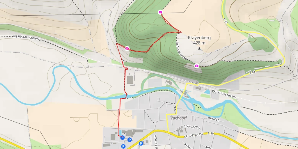 Map of the trail for AI - Werra-Burgen-Steig - Vachdorf