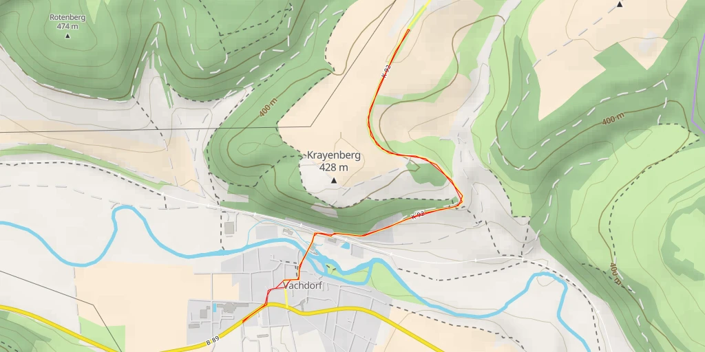 Map of the trail for AI - Vachdorf