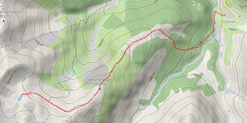 Map of the trail for Schafkarsee