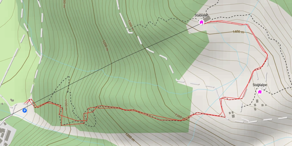 Map of the trail for Stablalm