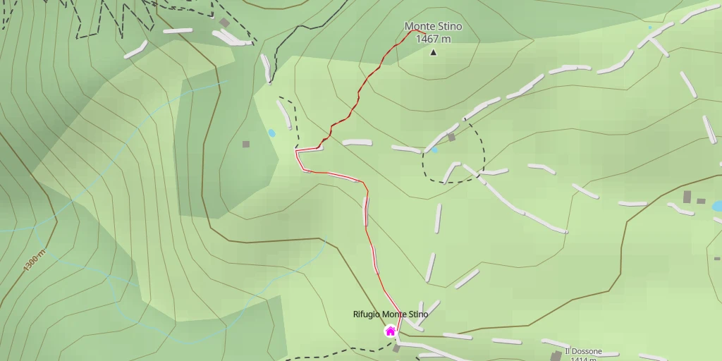 Map of the trail for Monte Stino