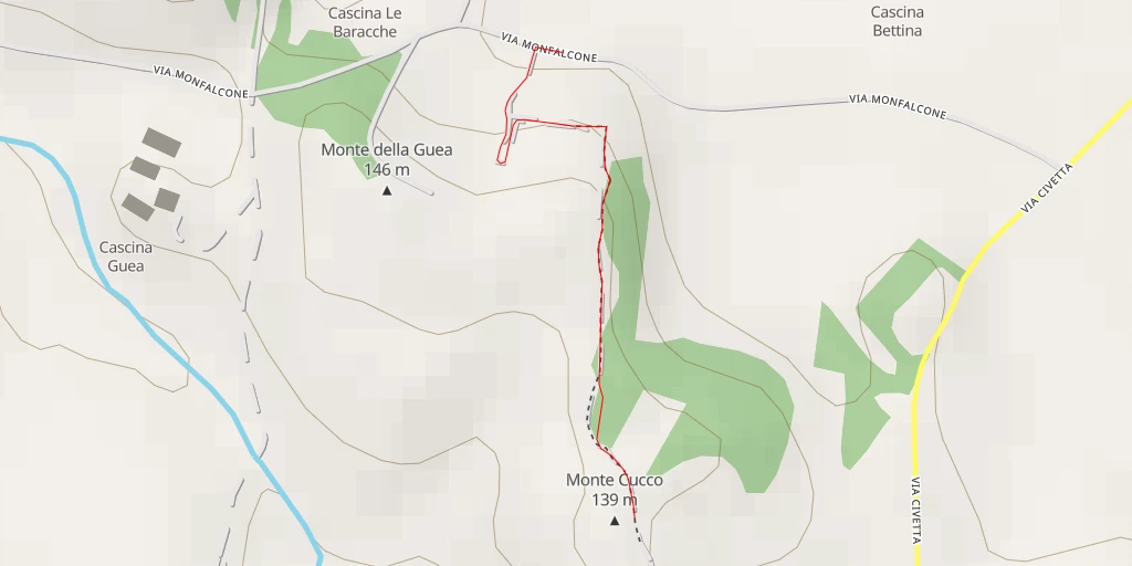 Map of the trail for Monte Cucco