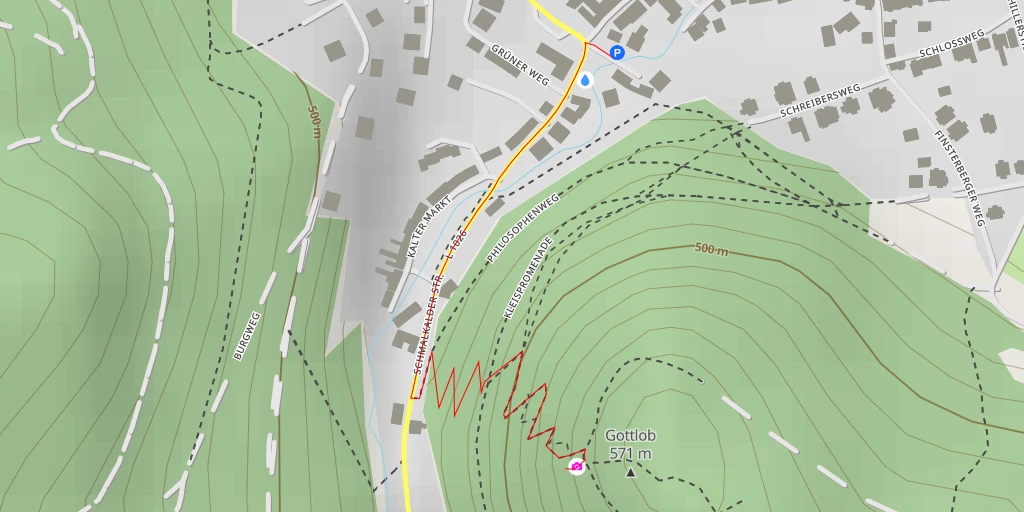 Map of the trail for AI - Gottlob Tempel - Friedrichroda