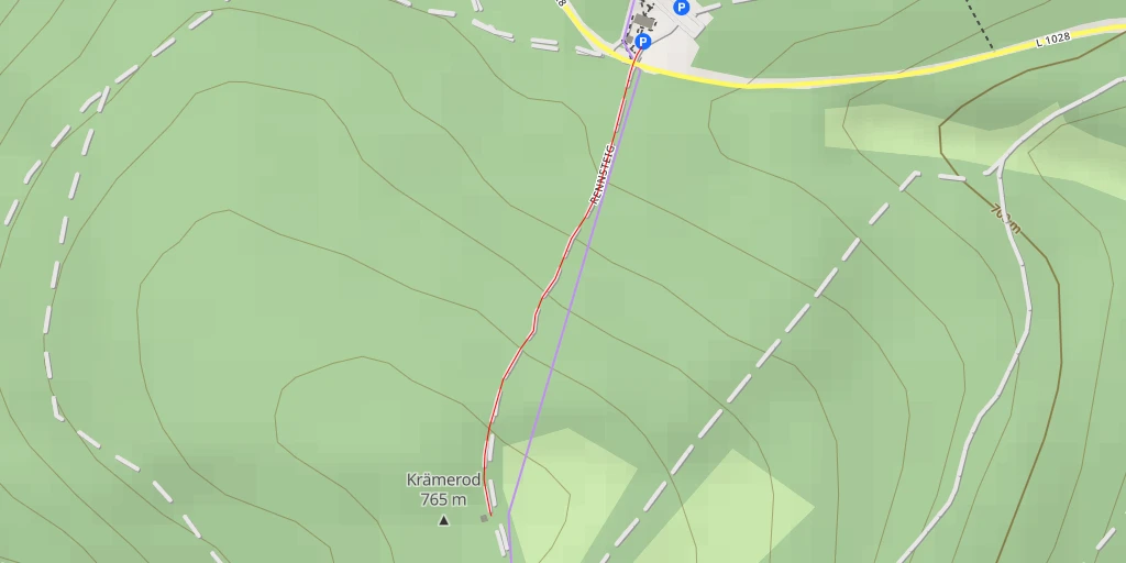 Map of the trail for AI - Aussichtsturm Krämerod