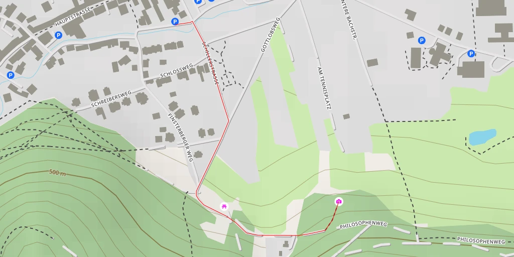 Map of the trail for AI - Philosophenweg - Friedrichroda