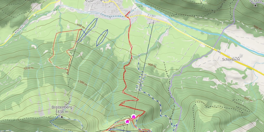 Map of the trail for Hochalphütte