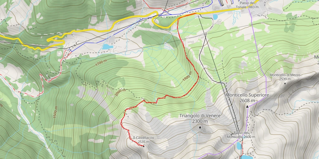 Map of the trail for Il Castellaccio