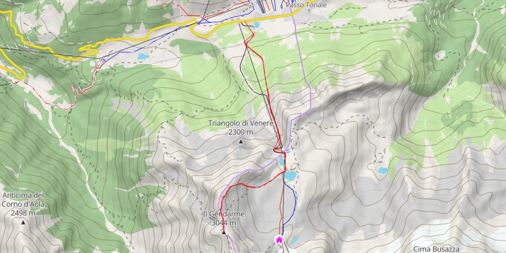 Map of the trail for Il Gendarme