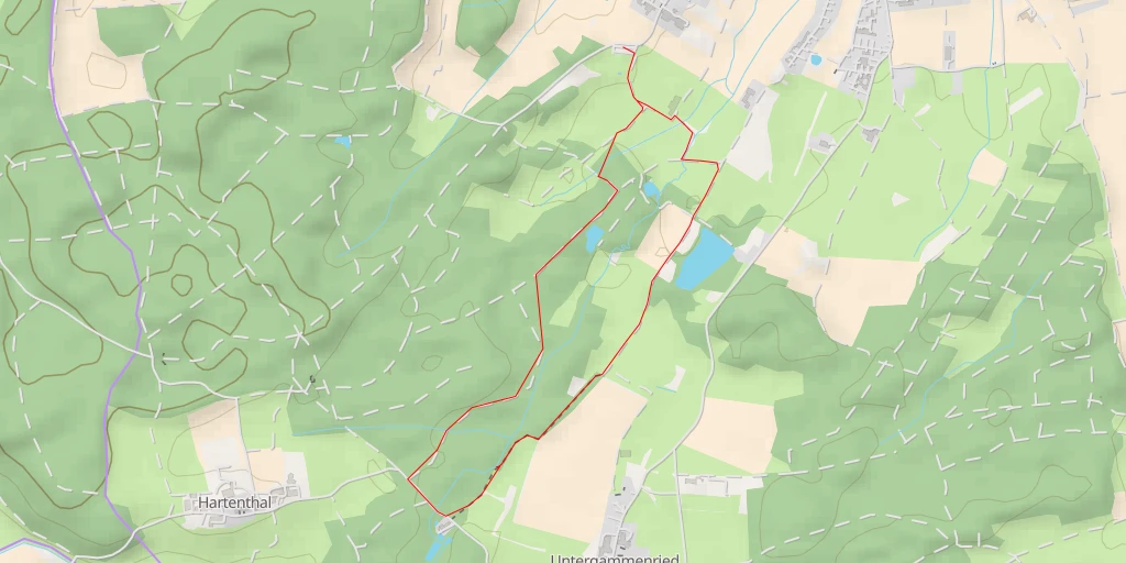 Map of the trail for Kneippanlage Waldweg (12°)