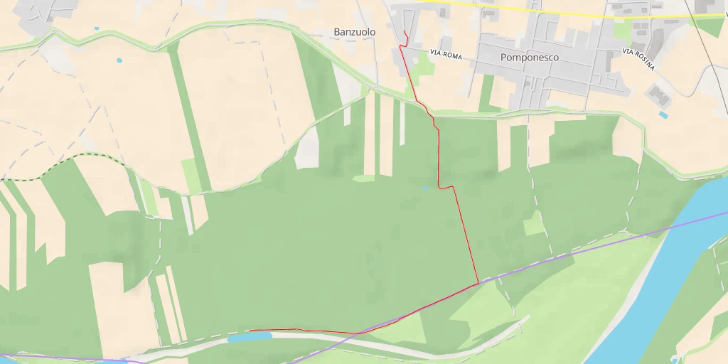 Map of the trail for Banzuolo