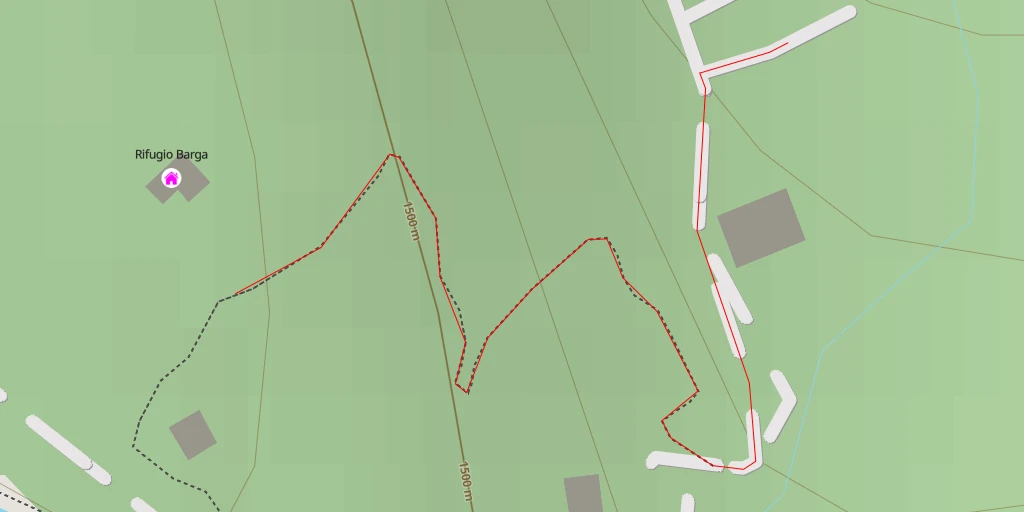 Map of the trail for Rifugio Barga