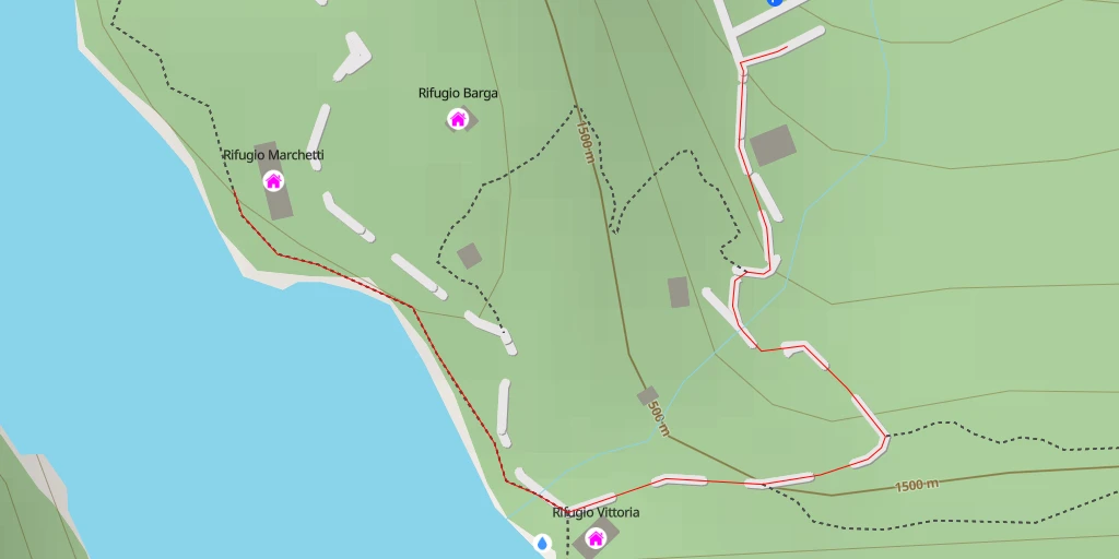 Map of the trail for Rifugio Marchetti