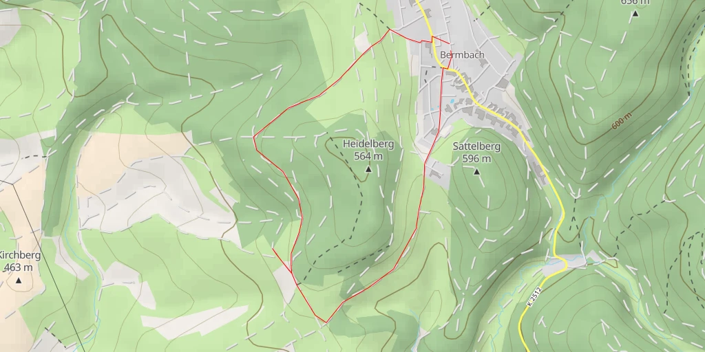 Map of the trail for AI - Steinbach-Hallenberg
