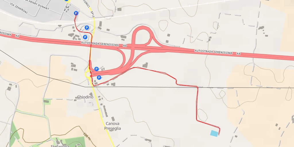 Map of the trail for Agriturismo Le Preseglie